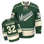 Youth Reebok Minnesota Wild 32 Niklas Backstrom Green Third Jersey - Premier