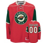Reebok Minnesota Wild Women's Customized Authentic Red Home Jersey