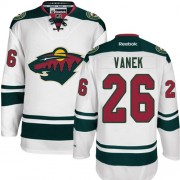 Men's Reebok Minnesota Wild 26 Thomas Vanek White Away Jersey - Premier