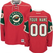 Reebok Minnesota Wild Men's Customized Authentic Red Home Jersey