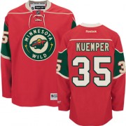 Men's Reebok Minnesota Wild 35 Darcy Kuemper Red Home Jersey - Authentic Men's Reebok Minnesota Wild 35 Darcy Kuemper Red Home Jersey - Authentic