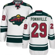 Men's Reebok Minnesota Wild 29 Jason Pominville White Away Jersey - Authentic Men's Reebok Minnesota Wild 29 Jason Pominville White Away Jersey - Authentic