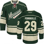 Men's Reebok Minnesota Wild 29 Jason Pominville Green Third Jersey - Premier Men's Reebok Minnesota Wild 29 Jason Pominville Green Third Jersey - Premier