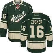 Men's Minnesota Wild #16 Jason Zucker Green Third Jersey on sale