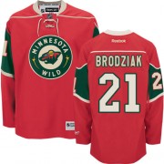 Men's Reebok Minnesota Wild 21 Kyle Brodziak Red Home Jersey - Authentic Men's Reebok Minnesota Wild 21 Kyle Brodziak Red Home Jersey - Authentic