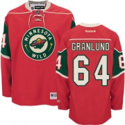 Men's Reebok Minnesota Wild 64 Mikael Granlund Red Home Jersey - Premier Men's Reebok Minnesota Wild 64 Mikael Granlund Red Home Jersey - Premier