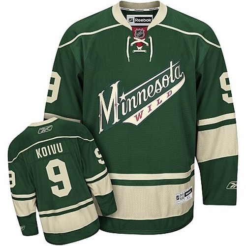 Youth Reebok Minnesota Wild 9 Mikko Koivu Green Third Jersey - Premier Youth Reebok Minnesota Wild 9 Mikko Koivu Green Third Jersey - Premier