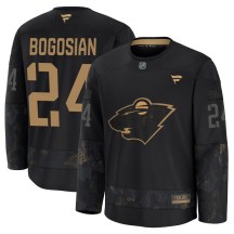 Men's Fanatics Minnesota Wild Zach Bogosian Black 2024 Military Appreciation Practice Jersey - Premium Men's Fanatics Minnesota Wild Zach Bogosian Black 2024 Military Appreciation Practice Jersey - Premium