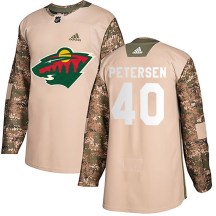 Youth Adidas Minnesota Wild Cal Petersen Camo Veterans Day Practice Jersey - Authentic Youth Adidas Minnesota Wild Cal Petersen Camo Veterans Day Practice Jersey - Authentic