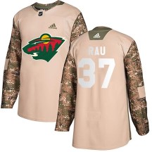 Youth Adidas Minnesota Wild Kyle Rau Camo Veterans Day Practice Jersey - Authentic Youth Adidas Minnesota Wild Kyle Rau Camo Veterans Day Practice Jersey - Authentic