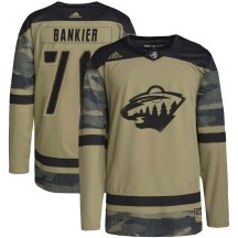 Youth Adidas Minnesota Wild Caedan Bankier Camo Military Appreciation Practice Jersey - Authentic Youth Adidas Minnesota Wild Caedan Bankier Camo Military Appreciation Practice Jersey - Authentic