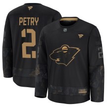 Youth Fanatics Minnesota Wild Jeff Petry Black 2024 Military Appreciation Practice Jersey - Premium Youth Fanatics Minnesota Wild Jeff Petry Black 2024 Military Appreciation Practice Jersey - Premium
