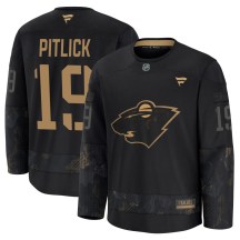 Youth Fanatics Minnesota Wild Tyler Pitlick Black 2024 Military Appreciation Practice Jersey - Premium Youth Fanatics Minnesota Wild Tyler Pitlick Black 2024 Military Appreciation Practice Jersey - Premium