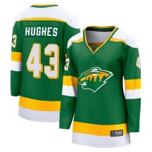 Women's Fanatics Branded Minnesota Wild Quinn Hughes Green Special Edition 2.0 Jersey - Breakaway Women's Fanatics Branded Minnesota Wild Quinn Hughes Green Special Edition 2.0 Jersey - Breakaway