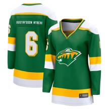 Women's Fanatics Branded Minnesota Wild Viking Gustafsson Nyberg Green Special Edition 2.0 Jersey - Breakaway Women's Fanatics Branded Minnesota Wild Viking Gustafsson Nyberg Green Special Edition 2.0 Jersey - Breakaway