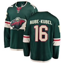 Men's Fanatics Branded Minnesota Wild Nicolas Aube-Kubel Green Home Jersey - Breakaway Men's Fanatics Branded Minnesota Wild Nicolas Aube-Kubel Green Home Jersey - Breakaway