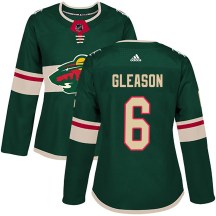 Women's Adidas Minnesota Wild Ben Gleason Green Home Jersey - Authentic Women's Adidas Minnesota Wild Ben Gleason Green Home Jersey - Authentic