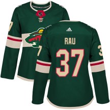 Women's Adidas Minnesota Wild Kyle Rau Green Home Jersey - Authentic Women's Adidas Minnesota Wild Kyle Rau Green Home Jersey - Authentic