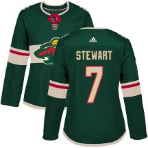 Women's Adidas Minnesota Wild Chris Stewart Green Home Jersey - Authentic Women's Adidas Minnesota Wild Chris Stewart Green Home Jersey - Authentic