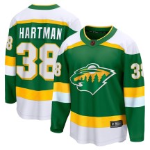 Men's Fanatics Branded Minnesota Wild Ryan Hartman Green Special Edition 2.0 Jersey - Breakaway