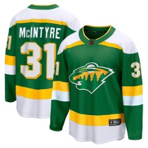 Men's Fanatics Branded Minnesota Wild Zane McIntyre Green Special Edition 2.0 Jersey - Breakaway