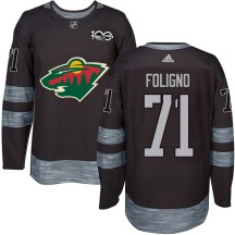 Men's Minnesota Wild Nick Foligno Black 1917-2017 100th Anniversary Jersey - Authentic Men's Minnesota Wild Nick Foligno Black 1917-2017 100th Anniversary Jersey - Authentic
