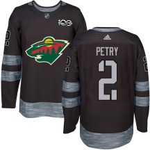 Men's Minnesota Wild Jeff Petry Black 1917-2017 100th Anniversary Jersey - Authentic Men's Minnesota Wild Jeff Petry Black 1917-2017 100th Anniversary Jersey - Authentic