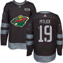 Men's Minnesota Wild Tyler Pitlick Black 1917-2017 100th Anniversary Jersey - Authentic Men's Minnesota Wild Tyler Pitlick Black 1917-2017 100th Anniversary Jersey - Authentic
