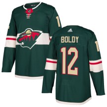 Men's Adidas Minnesota Wild Matt Boldy Green Home Jersey - Authentic