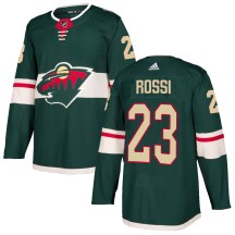 Men's Adidas Minnesota Wild Marco Rossi Green Home Jersey - Authentic
