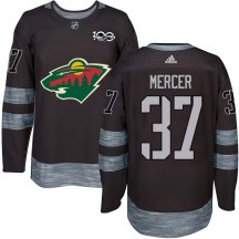 Youth Minnesota Wild Riley Mercer Black 1917-2017 100th Anniversary Jersey - Authentic Youth Minnesota Wild Riley Mercer Black 1917-2017 100th Anniversary Jersey - Authentic