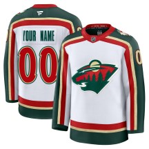 Youth Fanatics Minnesota Wild Custom White Custom 25th Anniversary Jersey - Premium Youth Fanatics Minnesota Wild Custom White Custom 25th Anniversary Jersey - Premium