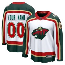 Men's Fanatics Minnesota Wild Custom White Custom 25th Anniversary Jersey - Breakaway Men's Fanatics Minnesota Wild Custom White Custom 25th Anniversary Jersey - Breakaway