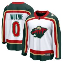 Men's Fanatics Minnesota Wild Chase Wutzke White 25th Anniversary Jersey - Breakaway Men's Fanatics Minnesota Wild Chase Wutzke White 25th Anniversary Jersey - Breakaway