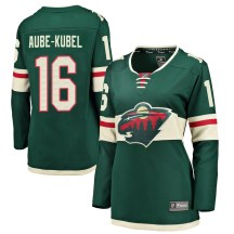 Women's Fanatics Branded Minnesota Wild Nicolas Aube-Kubel Green Home Jersey - Breakaway Women's Fanatics Branded Minnesota Wild Nicolas Aube-Kubel Green Home Jersey - Breakaway
