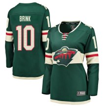 Women's Fanatics Branded Minnesota Wild Bobby Brink Green Home Jersey - Breakaway Women's Fanatics Branded Minnesota Wild Bobby Brink Green Home Jersey - Breakaway