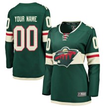 Women's Fanatics Branded Minnesota Wild Custom Green Custom Home Jersey - Breakaway Women's Fanatics Branded Minnesota Wild Custom Green Custom Home Jersey - Breakaway