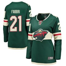 Women's Fanatics Branded Minnesota Wild Robby Fabbri Green Home Jersey - Breakaway Women's Fanatics Branded Minnesota Wild Robby Fabbri Green Home Jersey - Breakaway