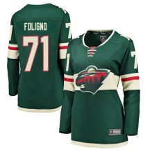Women's Fanatics Branded Minnesota Wild Nick Foligno Green Home Jersey - Breakaway Women's Fanatics Branded Minnesota Wild Nick Foligno Green Home Jersey - Breakaway
