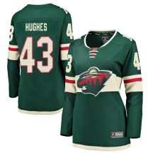 Women's Fanatics Branded Minnesota Wild Quinn Hughes Green Home Jersey - Breakaway Women's Fanatics Branded Minnesota Wild Quinn Hughes Green Home Jersey - Breakaway