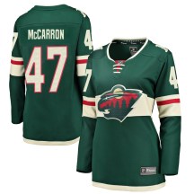 Women's Fanatics Branded Minnesota Wild Michael McCarron Green Home Jersey - Breakaway Women's Fanatics Branded Minnesota Wild Michael McCarron Green Home Jersey - Breakaway