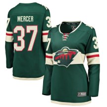 Women's Fanatics Branded Minnesota Wild Riley Mercer Green Home Jersey - Breakaway Women's Fanatics Branded Minnesota Wild Riley Mercer Green Home Jersey - Breakaway
