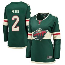 Women's Fanatics Branded Minnesota Wild Jeff Petry Green Home Jersey - Breakaway Women's Fanatics Branded Minnesota Wild Jeff Petry Green Home Jersey - Breakaway