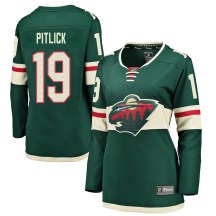 Women's Fanatics Branded Minnesota Wild Tyler Pitlick Green Home Jersey - Breakaway Women's Fanatics Branded Minnesota Wild Tyler Pitlick Green Home Jersey - Breakaway