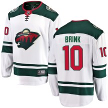 Men's Fanatics Branded Minnesota Wild Bobby Brink White Away Jersey - Breakaway Men's Fanatics Branded Minnesota Wild Bobby Brink White Away Jersey - Breakaway