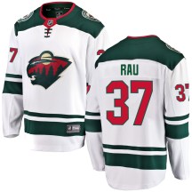 Men's Fanatics Branded Minnesota Wild Kyle Rau White Away Jersey - Breakaway Men's Fanatics Branded Minnesota Wild Kyle Rau White Away Jersey - Breakaway