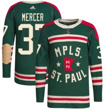 Men's Adidas Minnesota Wild Riley Mercer Green 2022 Winter Classic Player Jersey - Authentic Men's Adidas Minnesota Wild Riley Mercer Green 2022 Winter Classic Player Jersey - Authentic