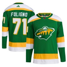 Men's Adidas Minnesota Wild Nick Foligno Green Reverse Retro 2.0 Jersey - Authentic Men's Adidas Minnesota Wild Nick Foligno Green Reverse Retro 2.0 Jersey - Authentic
