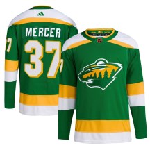 Men's Adidas Minnesota Wild Riley Mercer Green Reverse Retro 2.0 Jersey - Authentic Men's Adidas Minnesota Wild Riley Mercer Green Reverse Retro 2.0 Jersey - Authentic