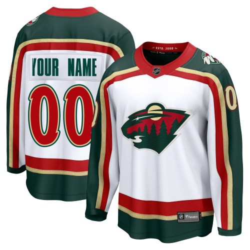 Youth Fanatics Minnesota Wild Custom White Custom 25th Anniversary Jersey - Breakaway Youth Fanatics Minnesota Wild Custom White Custom 25th Anniversary Jersey - Breakaway